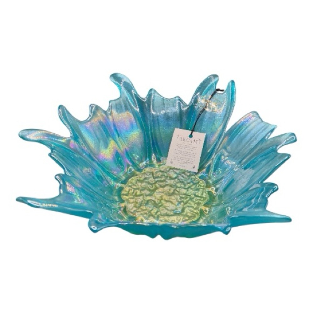 VTG Iridescent Glass Sunflower Bowl